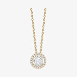 Round Cut Halo Diamond Pendant HEERA