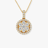 Round Diamond Cluster Pendant