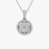 Round Diamond Cluster Pendant