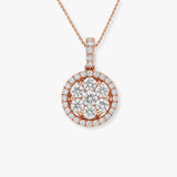 Round Diamond Cluster Pendant