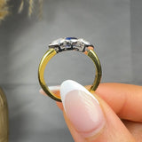 "Rovalisa" 0.45 Carat Round Cut Natural Diamond Trilogy Engagement Ring MSR532