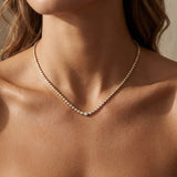 Rubover Set Diamond Tennis Necklace