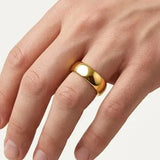 SOFT COURT POLISHED WEDDING RING IN 5MM WIDTH