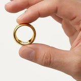 SOFT COURT POLISHED WEDDING RING IN 5MM WIDTH