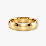 SOFT COURT POLISHED WEDDING RING IN 6MM WIDTH