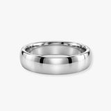 SOFT COURT POLISHED WEDDING RING IN 6MM WIDTH