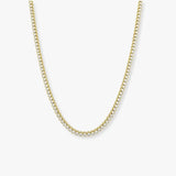 Semi Bezel Tennis Necklace