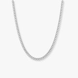 Semi Bezel Tennis Necklace