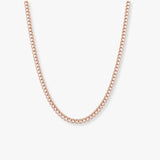 Semi Bezel Tennis Necklace