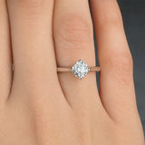 "Serenique" 0.66 Carat Round Cut Natural Diamond Solitaire Engagement Ring MDC577