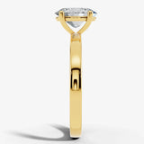 "Silvy" 4 Carat Solitaire Oval Cut Diamond Engagement Ring HEERA DIAMONDS