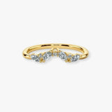 "Sofi" Foliage Marquise and Round Brilliant Cut 0.25ct Diamond Eternity Ring ET60