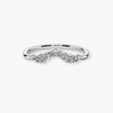 "Sofi" Foliage Marquise and Round Brilliant Cut 0.25ct Diamond Eternity Ring ET60