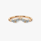 "Sofi" Foliage Marquise and Round Brilliant Cut 0.25ct Diamond Eternity Ring ET60
