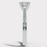 "Solace" 2.50 Carat Round Brilliant Cut Diamond Shoulders Platinum Engagement Ring HEERA DIAMONDS