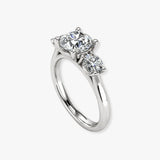 "Solira" 0.7 Carat Round Cut Trilogy Natural Diamond Engagement Ring HR1940