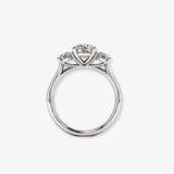"Solira" 0.7 Carat Round Cut Trilogy Natural Diamond Engagement Ring HR1940