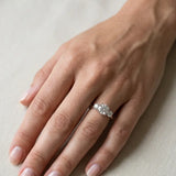 "Solira" 0.7 Carat Round Cut Trilogy Natural Diamond Engagement Ring HR1940