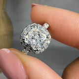 "Solmira" 1.51 Carat Cushion Cut Lab Grown Diamond Shoulder Engagement Ring HLR563 HEERA DIAMONDS