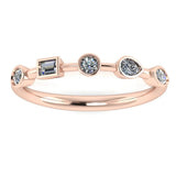 Sparkling Five 0.25 Carat Diamond Mixed Shapes Wedding Band - HEERA DIAMONDS