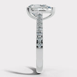 "Starry" 5 Carat Pear Shape Diamond Shoulder Engagement Ring HEERA DIAMONDS
