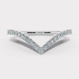 "Stella" V Shaped 0.25ct Micro Set Diamond Eternity Ring ET45