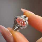 "Stellar" 1 Carat Pear Cut Diamond Shoulder Engagement Ring HM1499 HEERA DIAMONDS