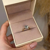 "Sunset" Solitaire 2.25 Carat Round Brilliant Cut Dual Tone Engagement Ring
