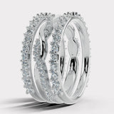 "Suri" 1.10ct Micro Set Diamond Triple Stack Half Eternity Ring ET38