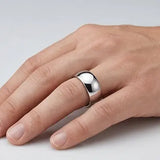 TRADITIONAL COURT POLISHED WEDDING RING IN 8MM WIDTH