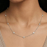 Tender White Topaz Intermittent Necklace - 45cm