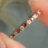 "Vae" Ruby 0.3 Carat Natural Diamond Half Eternity Ring HR1719 HEERA DIAMONDS