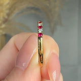 "Vae" Ruby 0.3 Carat Natural Diamond Half Eternity Ring HR1719 HEERA DIAMONDS