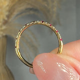 "Vae" Ruby 0.3 Carat Natural Diamond Half Eternity Ring HR1719 HEERA DIAMONDS