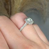 "Valenne" 0.5 Carat Round Cut Natural Diamond Shoulder Engagement Ring HR1948
