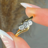 "Varessa" 0.33 Carat Round Cut Natural Diamond Trilogy Engagement Ring MDR4273