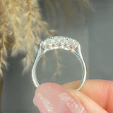 "Velisse" 0.70 Carat Round Cut Natural Diamond Trilogy Engagement Ring MDR4396