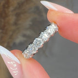 "Velisse" 1.36 Carat Round Cut Natural Diamond Half Eternity Ring MDR3402