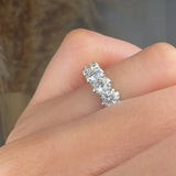 "Velisse" 1.36 Carat Round Cut Natural Diamond Half Eternity Ring MDR3402
