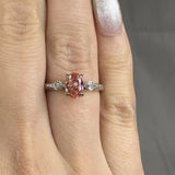"Velmira" Pink 1.01 Carat Oval Cut Trilogy Diamond Engagement Ring HLR435 HEERA DIAMONDS