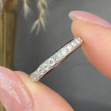 "Veloura" 0.79 Carat Round Cut Natural Diamond Half Eternity Rings MDR377 HEERA DIAMONDS