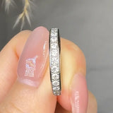 "Veloura" 0.79 Carat Round Cut Natural Diamond Half Eternity Rings MDR377 HEERA DIAMONDS