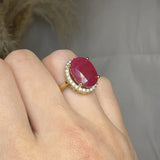 "Velqira" Ruby 11.12 Carat Oval Cut Lab Grown Diamond Engagement Ring HLR10 HEERA DIAMONDS