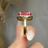 "Velqira" Ruby 11.12 Carat Oval Cut Lab Grown Diamond Engagement Ring HLR10 HEERA DIAMONDS