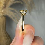 "Veltrixa" Yellow 1 Carat Oval Cut Trilogy Lab Grown Diamond Engagement Ring HLR419 HEERA DIAMONDS