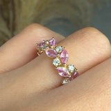 "Veltryn" Pink 1.24 Carat Lab Grown Diamond Half Eternity Ring HLR177