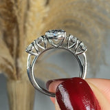 "Velune" 1.21 Carat Oval Cut Lab Grown Diamond Shoulder Engagement Ring HLR547
