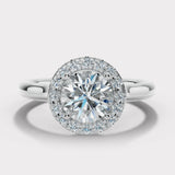 "Venus" 1 carat Halo Round Brilliant Cut Diamond Engagement Ring HARB18