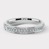 Vertical Baguette Diamond Channel Set Eternity Band Wedding Ring CVBG