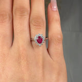 "Vexa" Ruby 1.2 Carat Pear Cut Diamond Engagement Ring HR1265 HEERA DIAMONDS